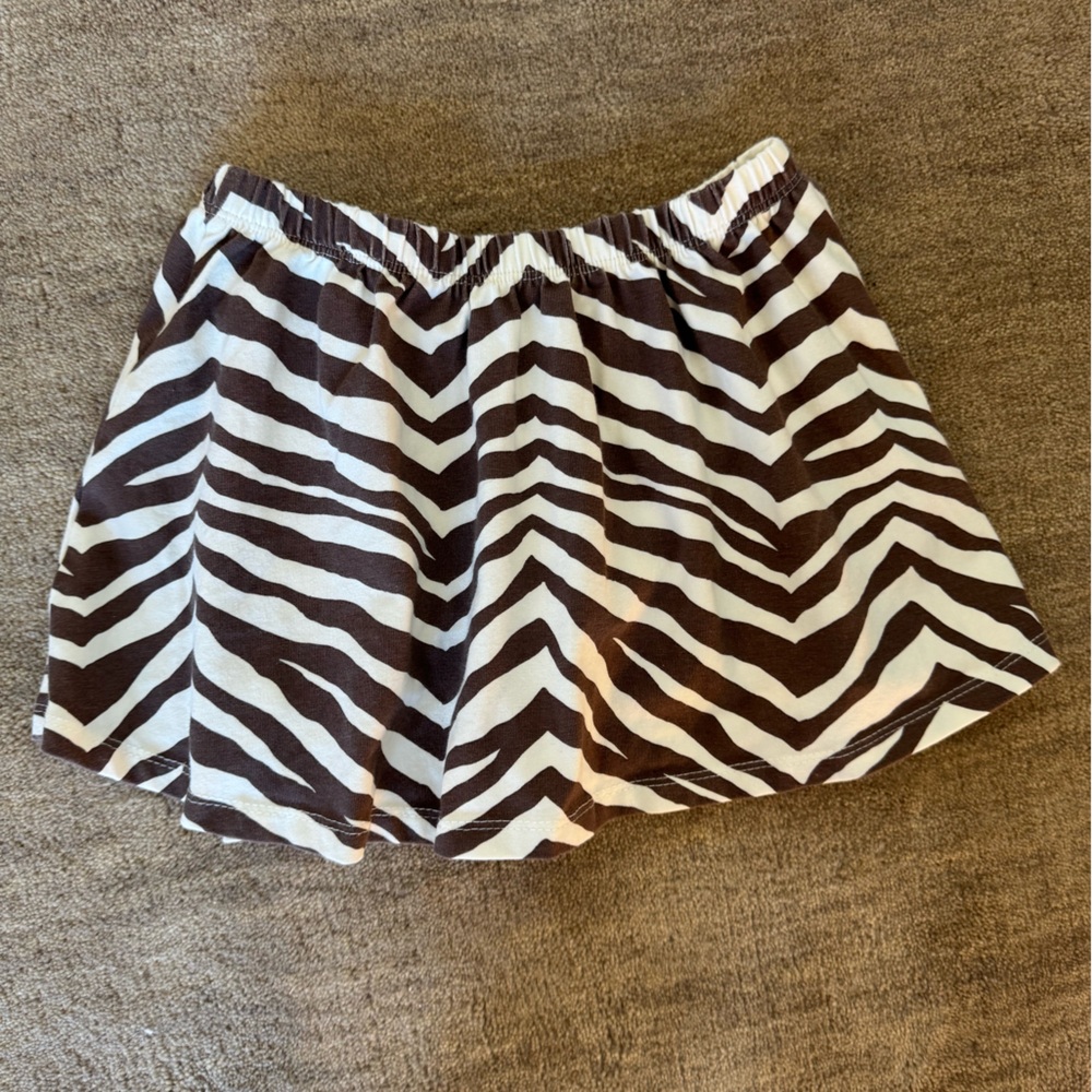 Toddler zebra pattern skort skirt